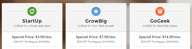 Siteground hosting packages